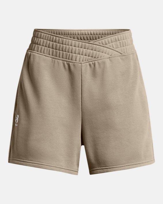 Women's UA Rival Terry Shorts in Brown image number 4